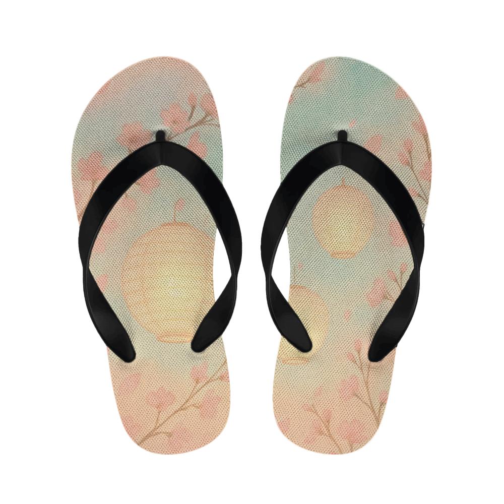Spring Lantern Petal Drift designer logo slippers