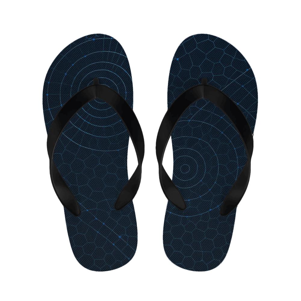 Orbital Lattice Cascade designer logo slippers