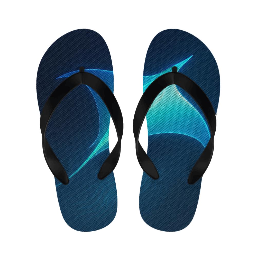 Fractal Pulse Of The Electric Manta designer logo slippers