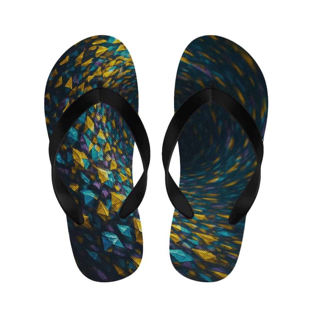 Prismatic Dance Of The Swarm unique printed slippers