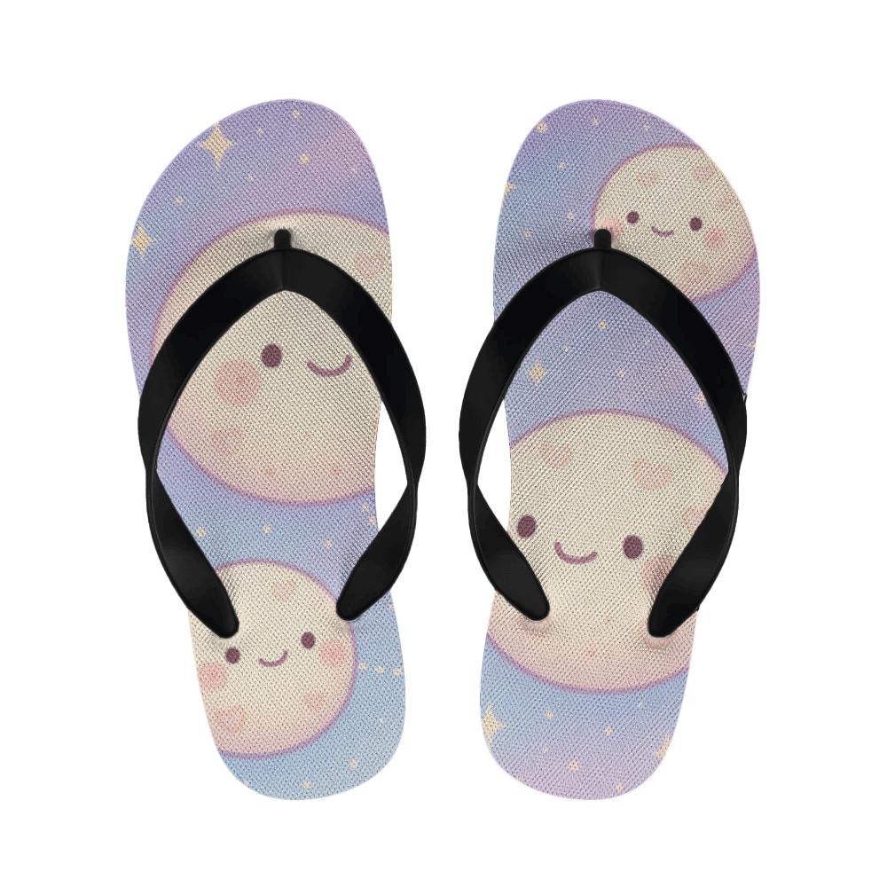 Cosmic Marshmallow Moonlets unique printed slipperscustom slippers
