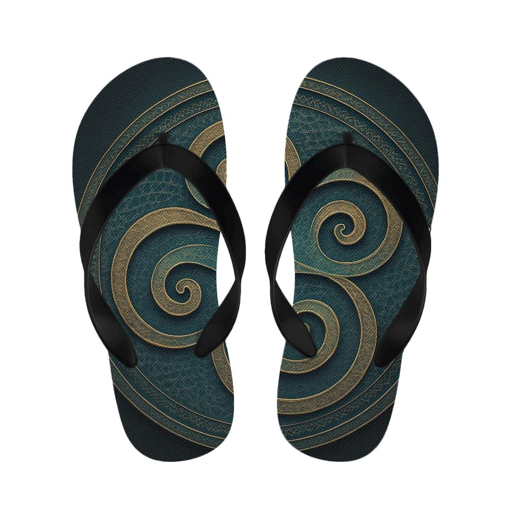Iridescent Spiral Lattice unique printed slippers
