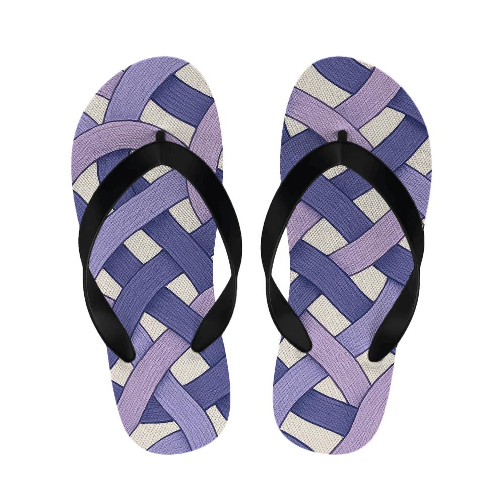 Orchid Ribbon Lattice comfortable indoor slippers