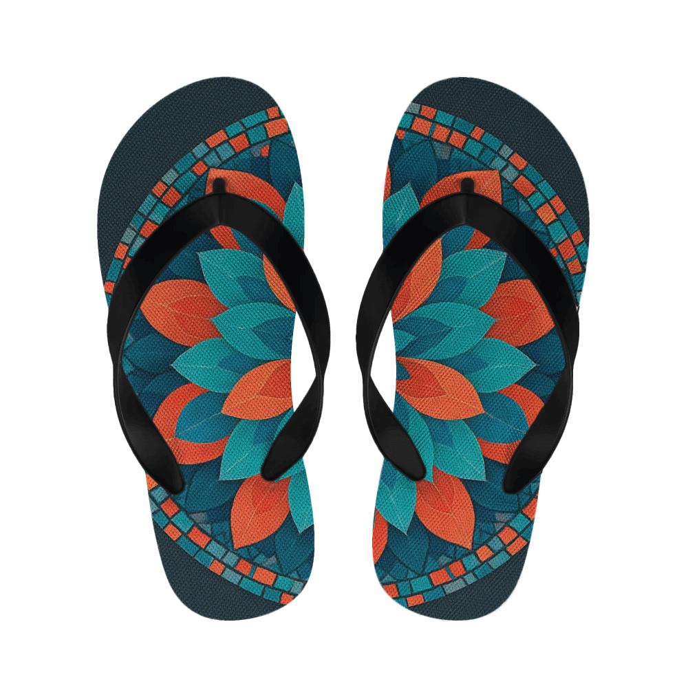 Prismatic Petal Mosaic comfortable indoor slippers