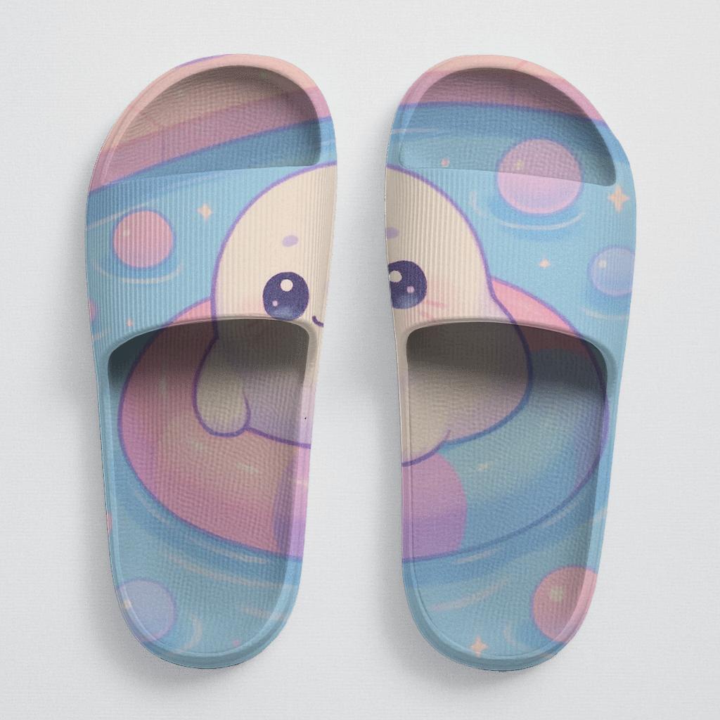 Cotton Candy Seal Float sporty rubber slides