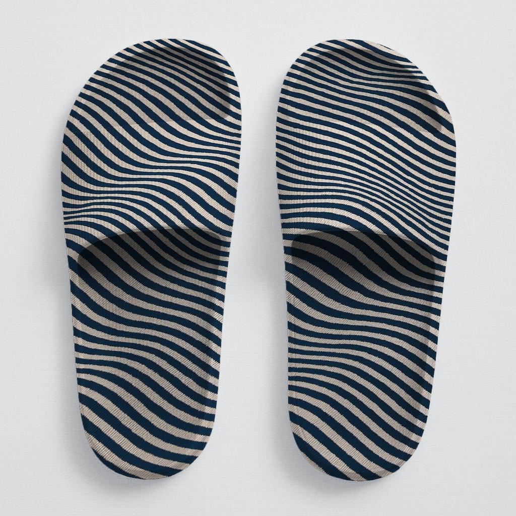 Oscillating Stripe Moire Field stylish pool slides
