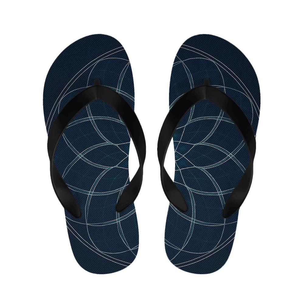 Orbital Petal Lattice unique printed slippers