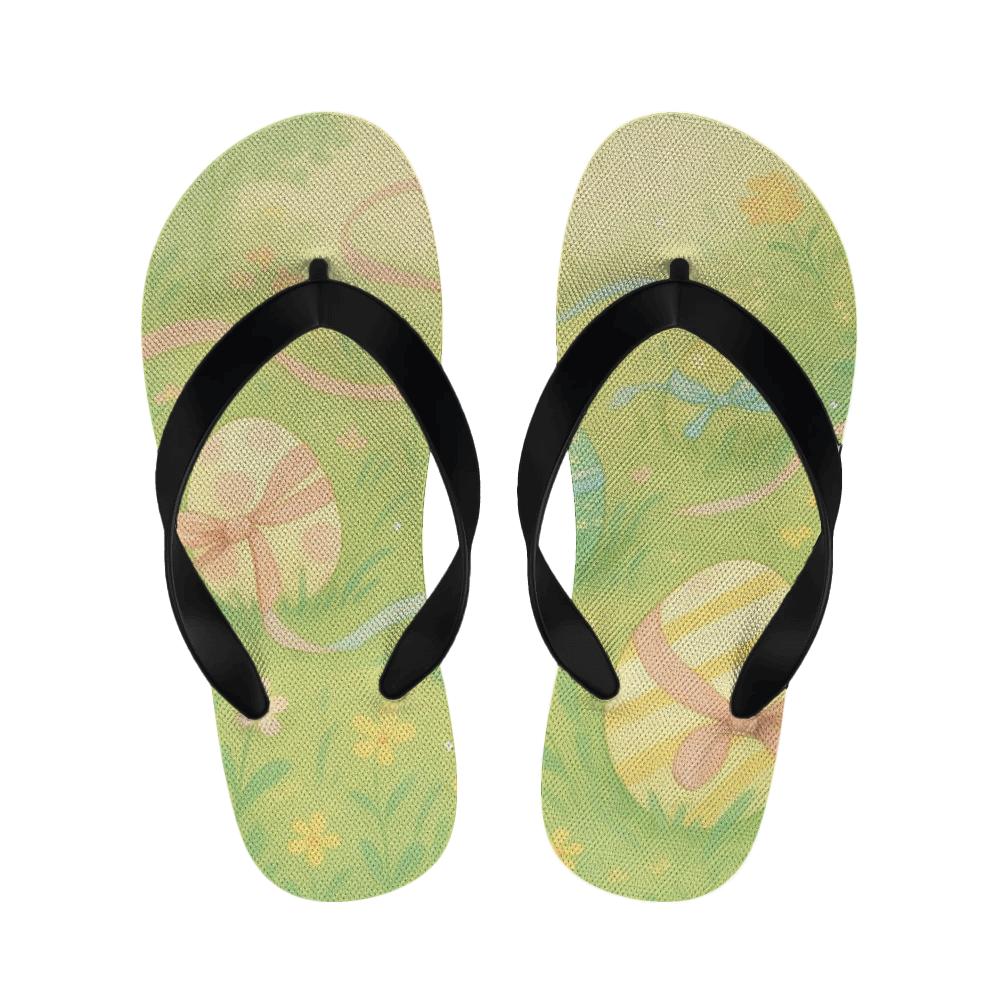Spring Ribbon Egg Meadow warm fleece slippers