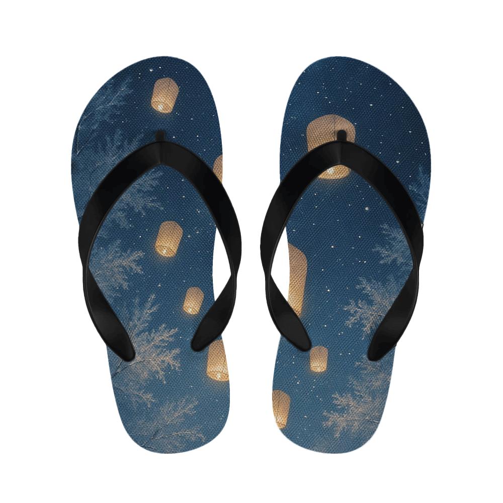 Winter Lantern Stardust personalized cozy slippers