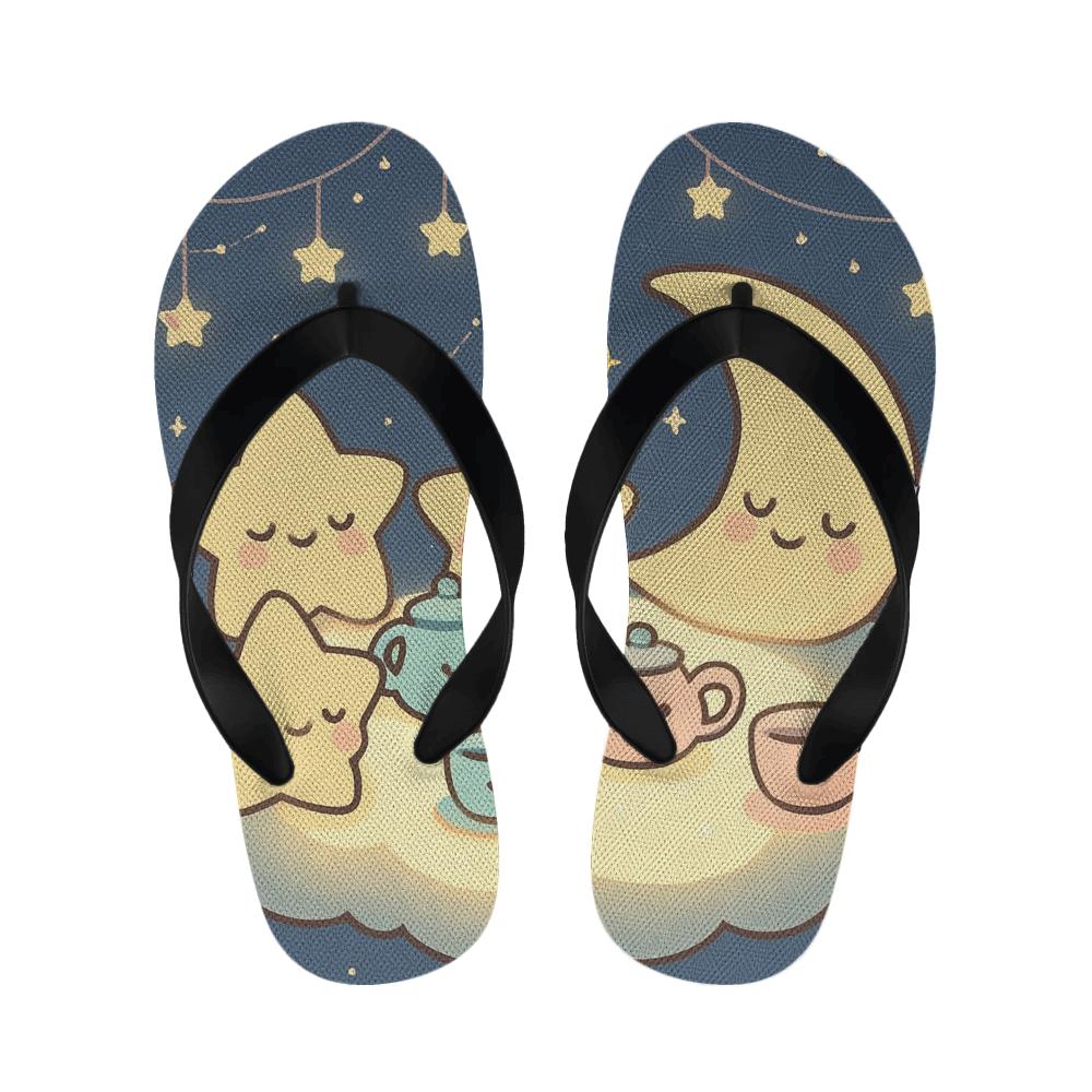Sleepy Star Tea Party designer logo slippers