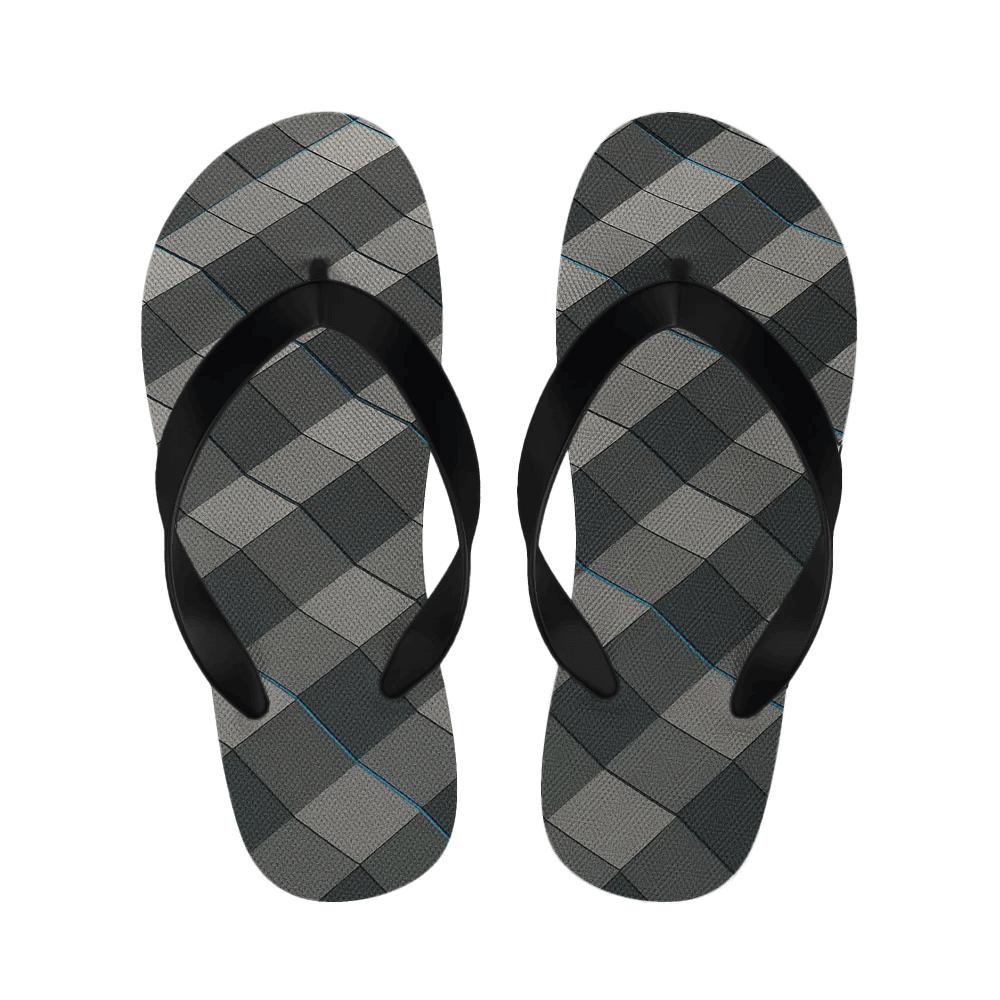 Quadrant Shear Grid warm fleece slippers