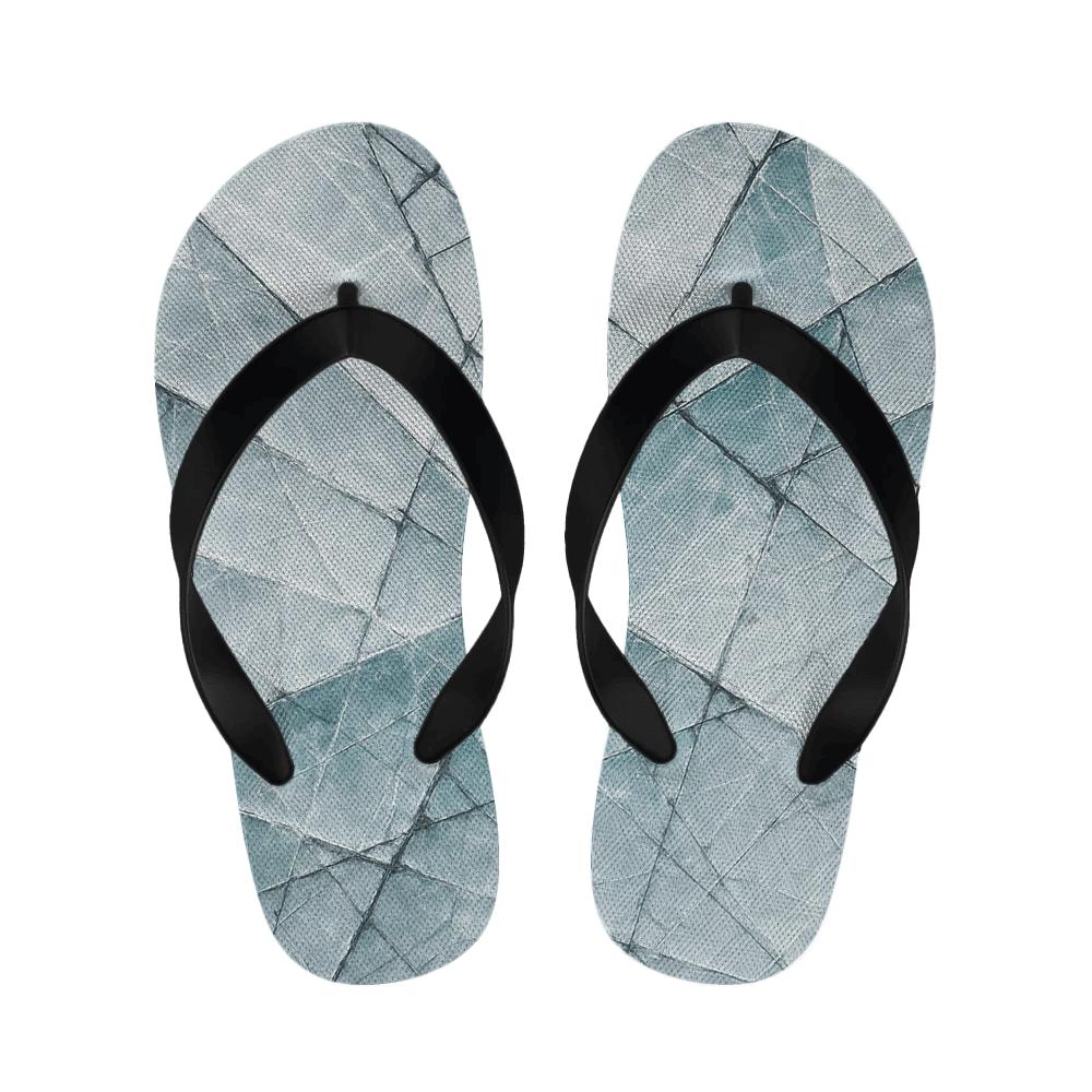 Crystal Shear Lattice designer logo slippers