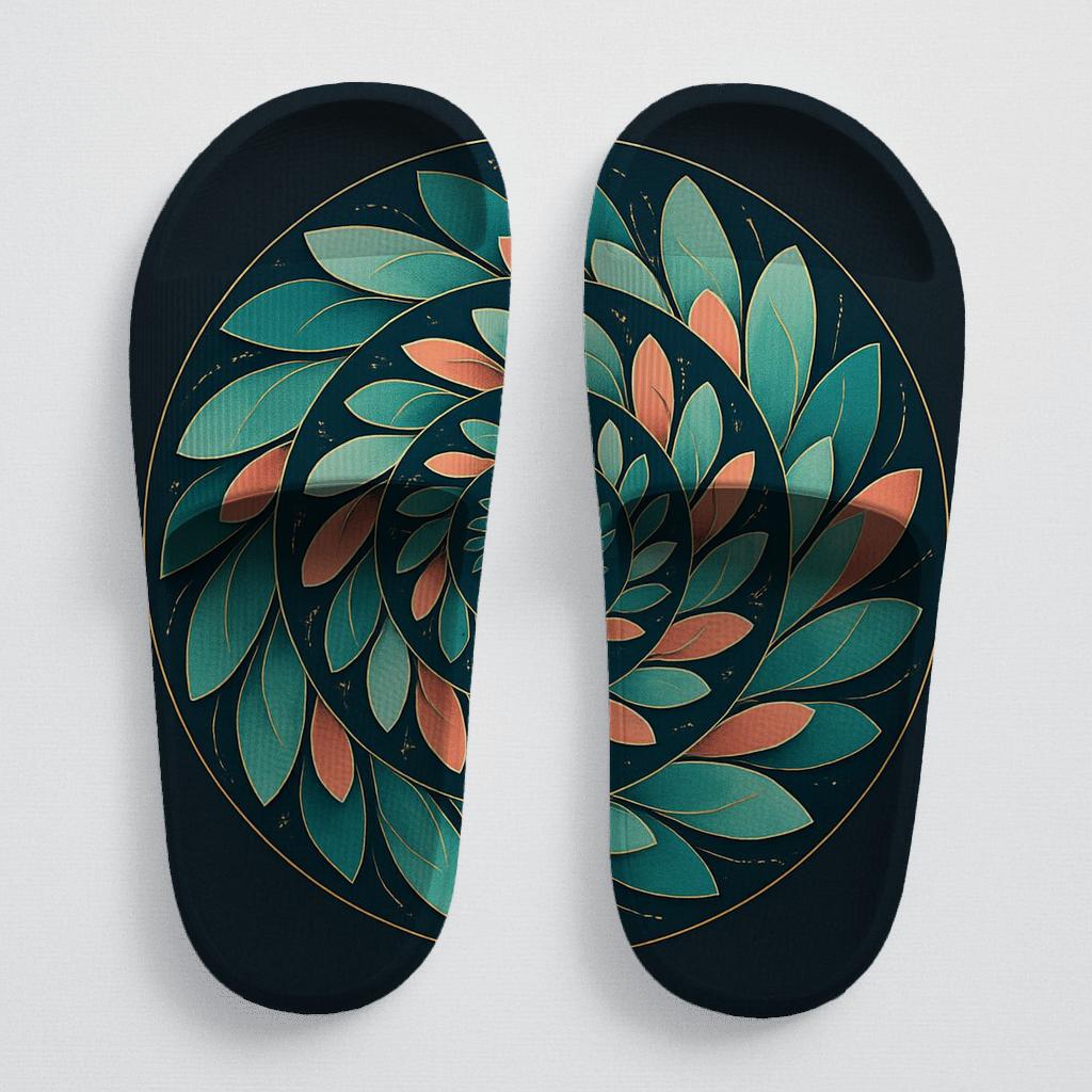Orbiting Petal Harmonies comfortable casual slides