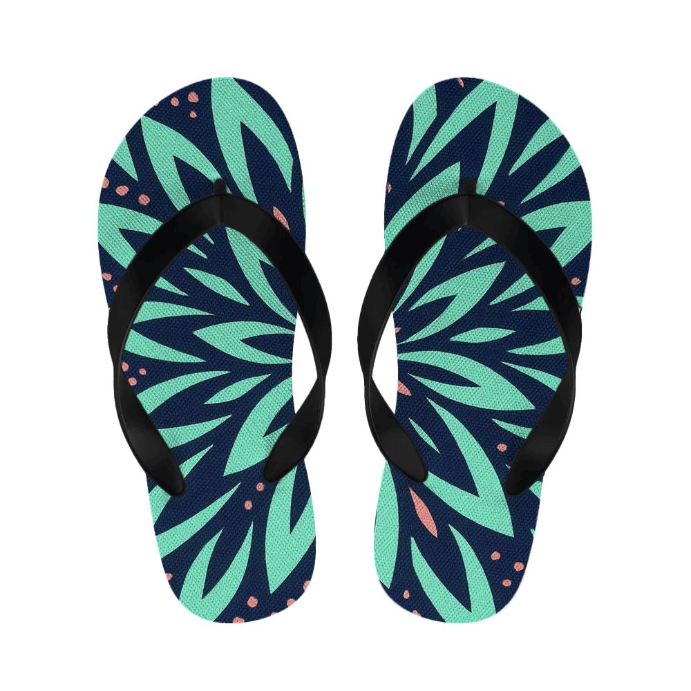 Orchid Fractal Stripe Bloom comfortable indoor slippers