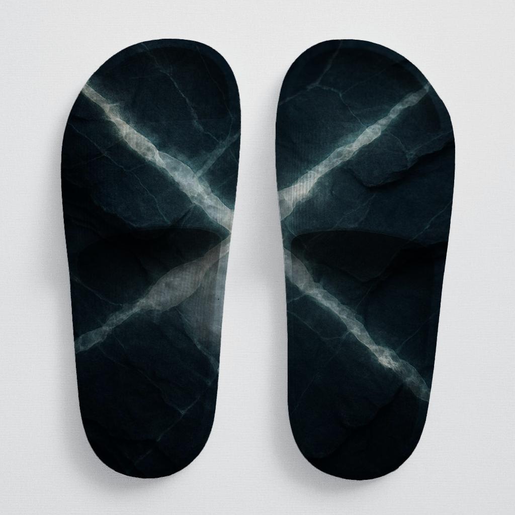Quartz Vein Radiant Grid sporty rubber slides