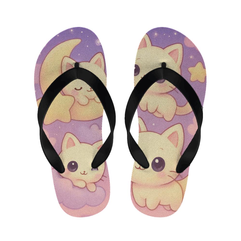 Cotton Candy Moon Kittens custom slippers