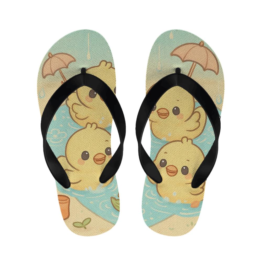 Pastel Puddle Ducklings trendy casual slippers
