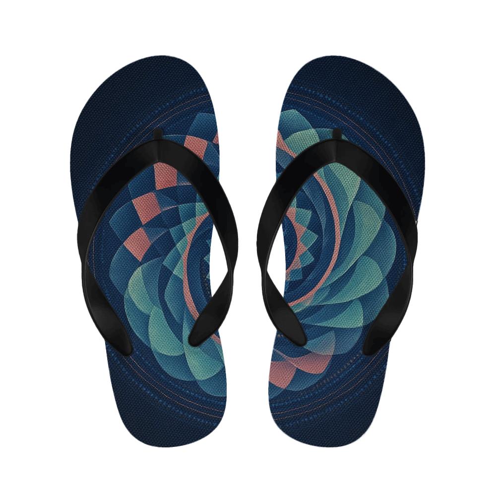 Prismatic Spiral Rosette custom slippers