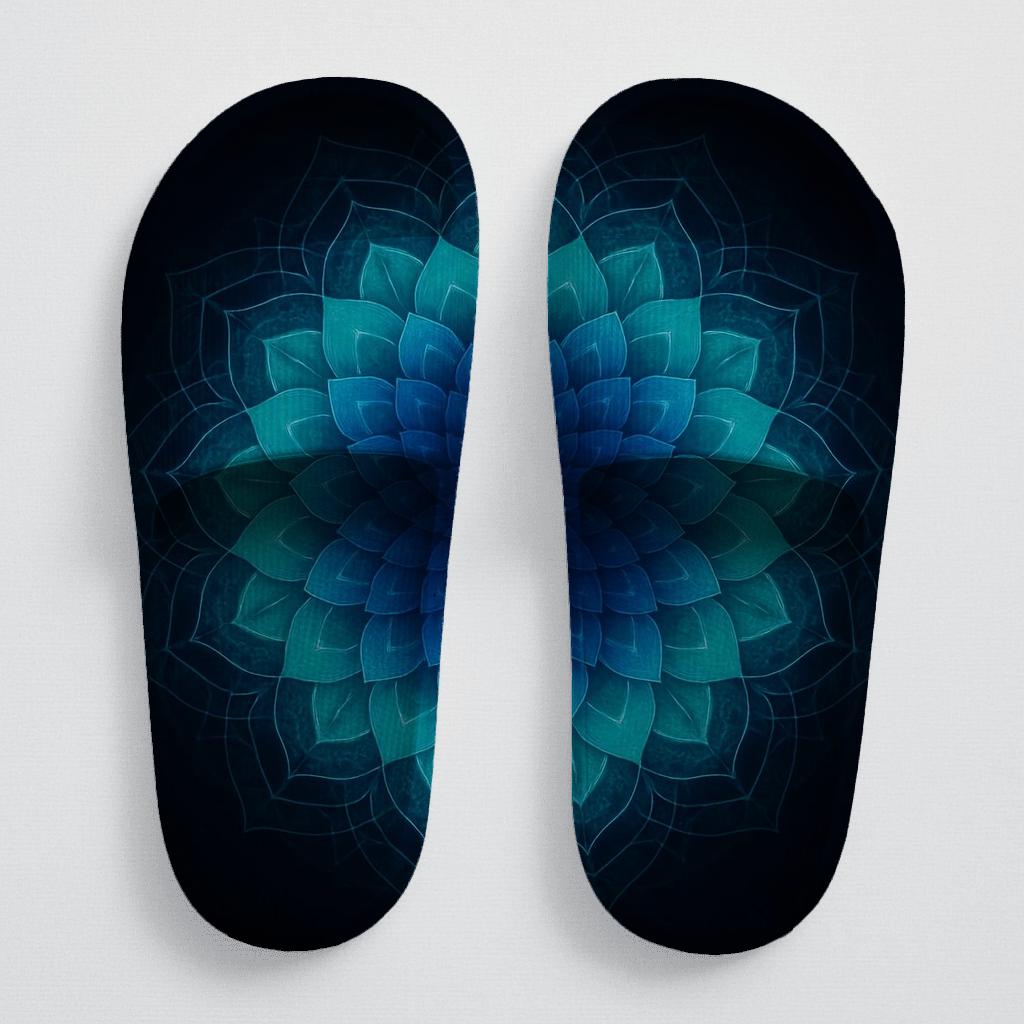 Prismatic Petal Orbit stylish pool slides