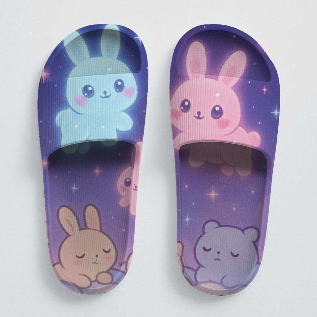 Starlight Bunny Constellation personalized slide sandals