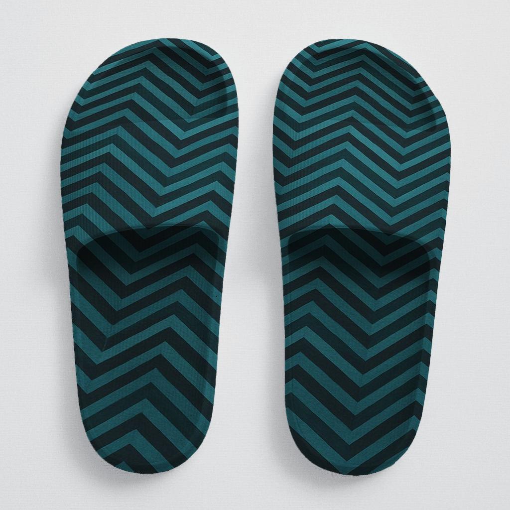 Phase Shift Chevron Moire comfortable casual slides