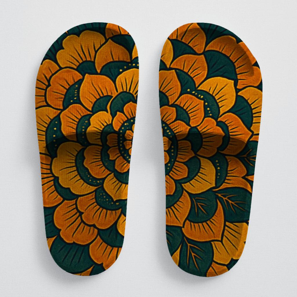 Marigold Pulse Spiral trendy summer slides