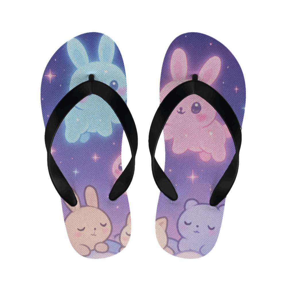 Starlight Bunny Constellation unique printed slipperscustom slippers
