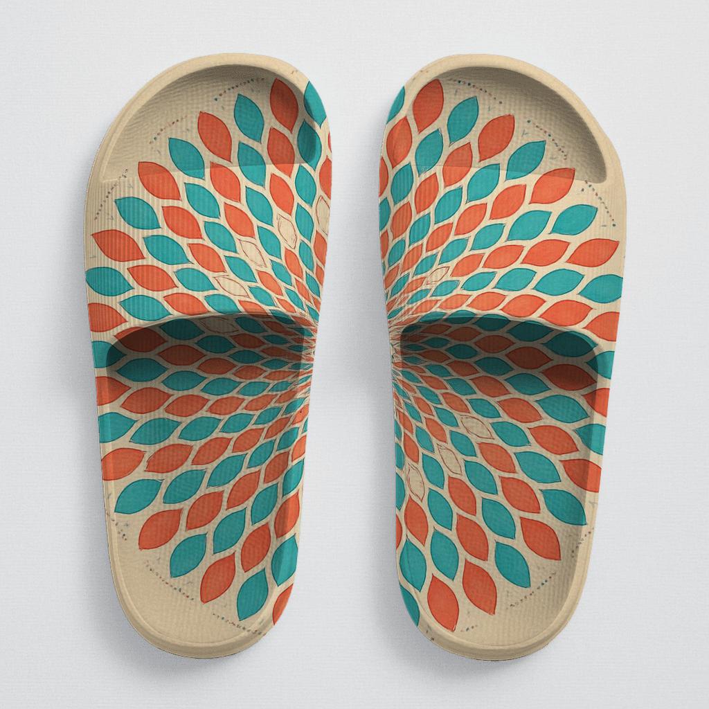 Petal Orbit Mosaic sporty rubber slides
