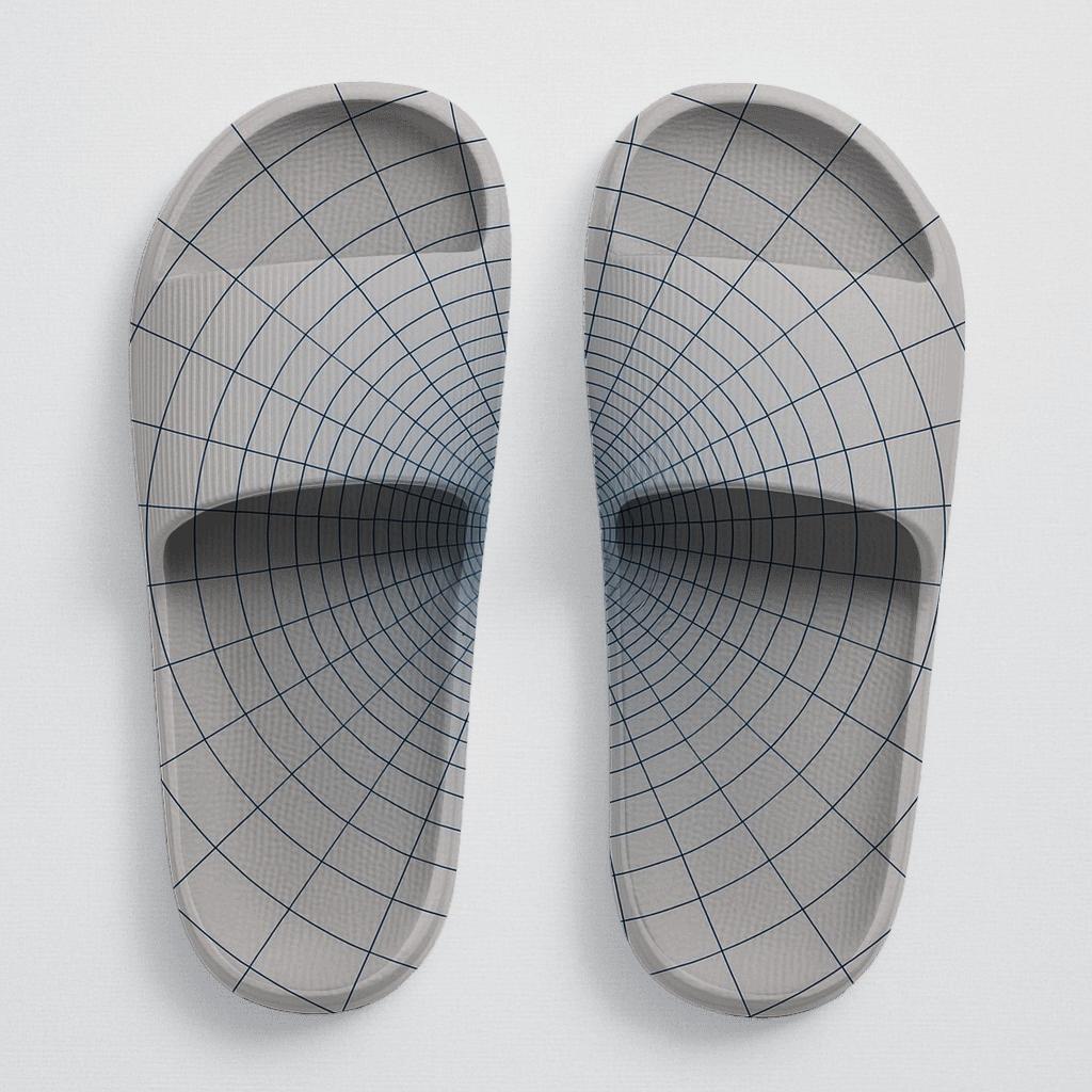 Radial Moire Grid Bloom comfortable casual slides