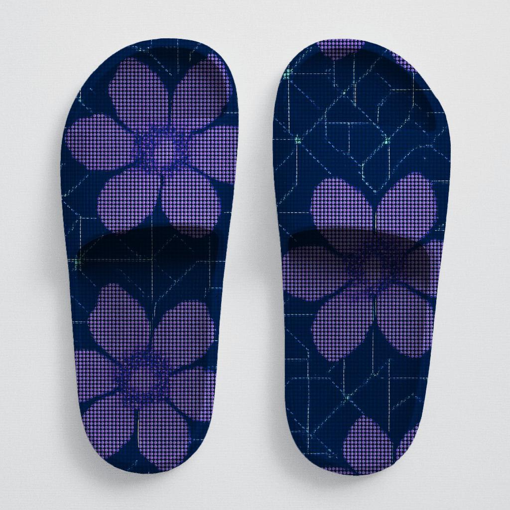 Orchid Pixel Vein Matrix personalized slide sandals