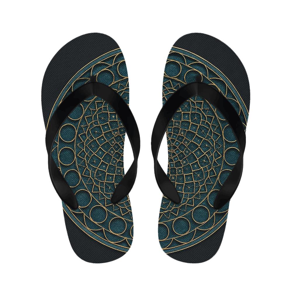 Harmonic Circle Lattice warm fleece slippers