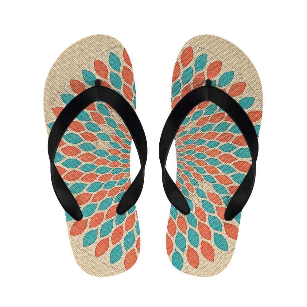 Petal Orbit Mosaic unique printed slipperscustom slippers