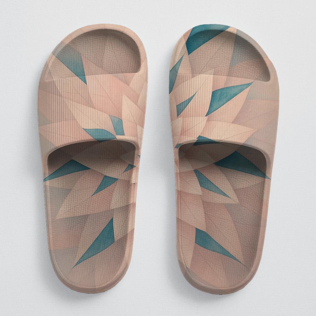 Lotus Prism Fractal personalized slide sandals