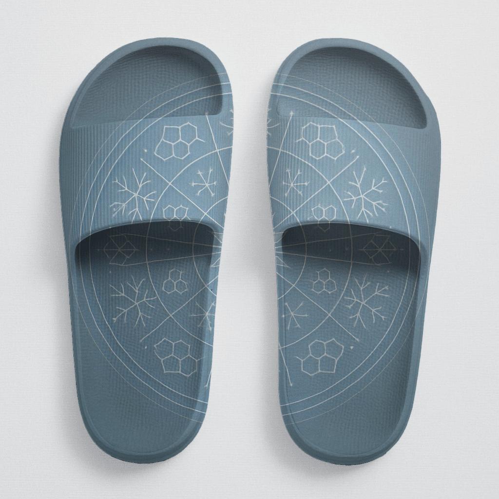 Silent Frosted Lattice trendy summer slides