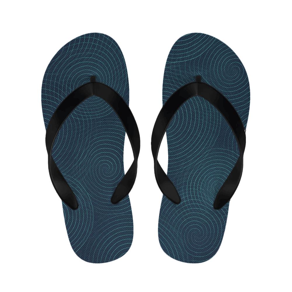 Moire Spiral Grid Veil soft sole slippers