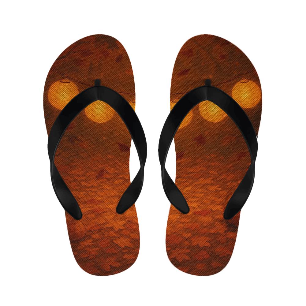 Autumn Lantern Ember unique printed slipperscustom slippers