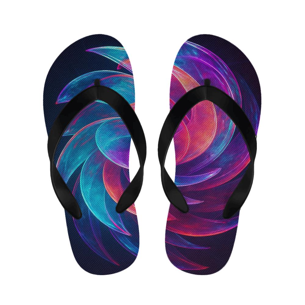 Iridescent Pulse Of The Mantis Shrimp designer logo slippers