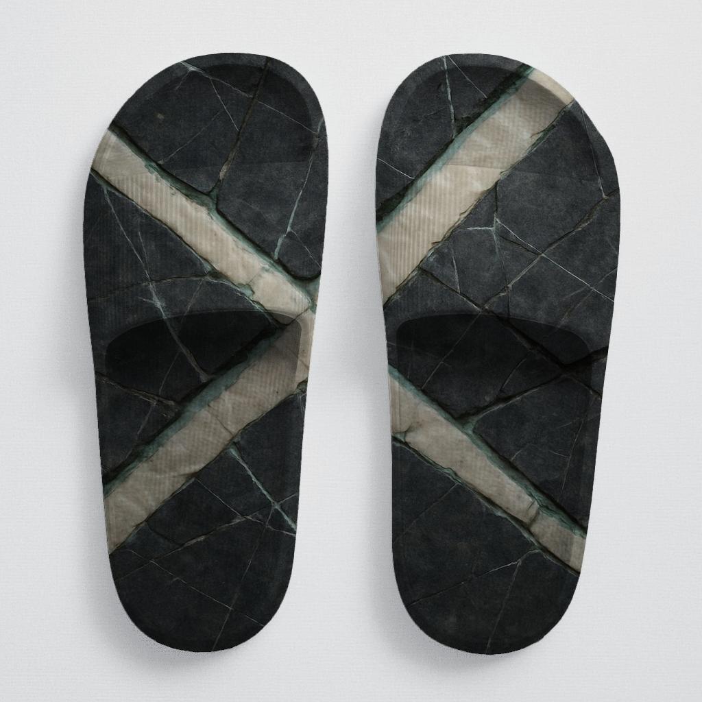Quartz Vein Tessella sporty rubber slides