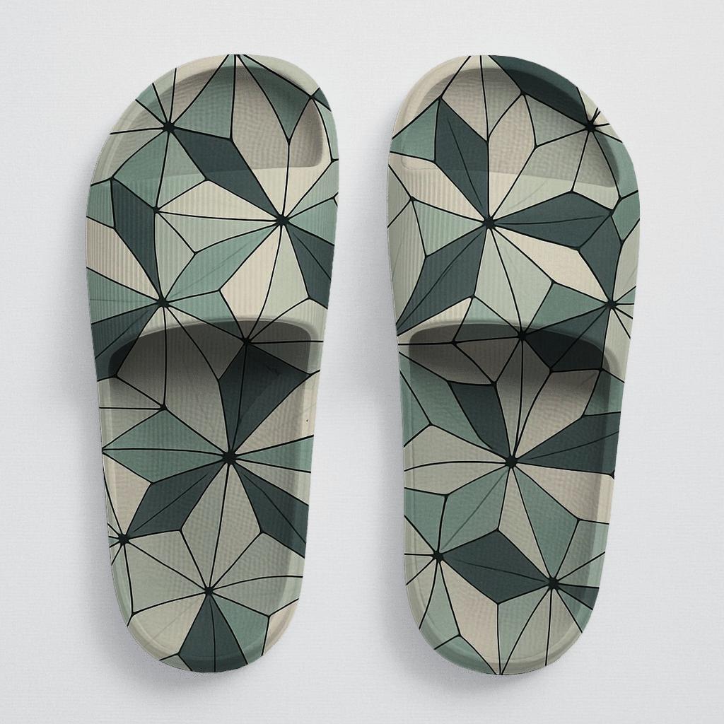 Lotus Shard Lattice personalized slide sandals