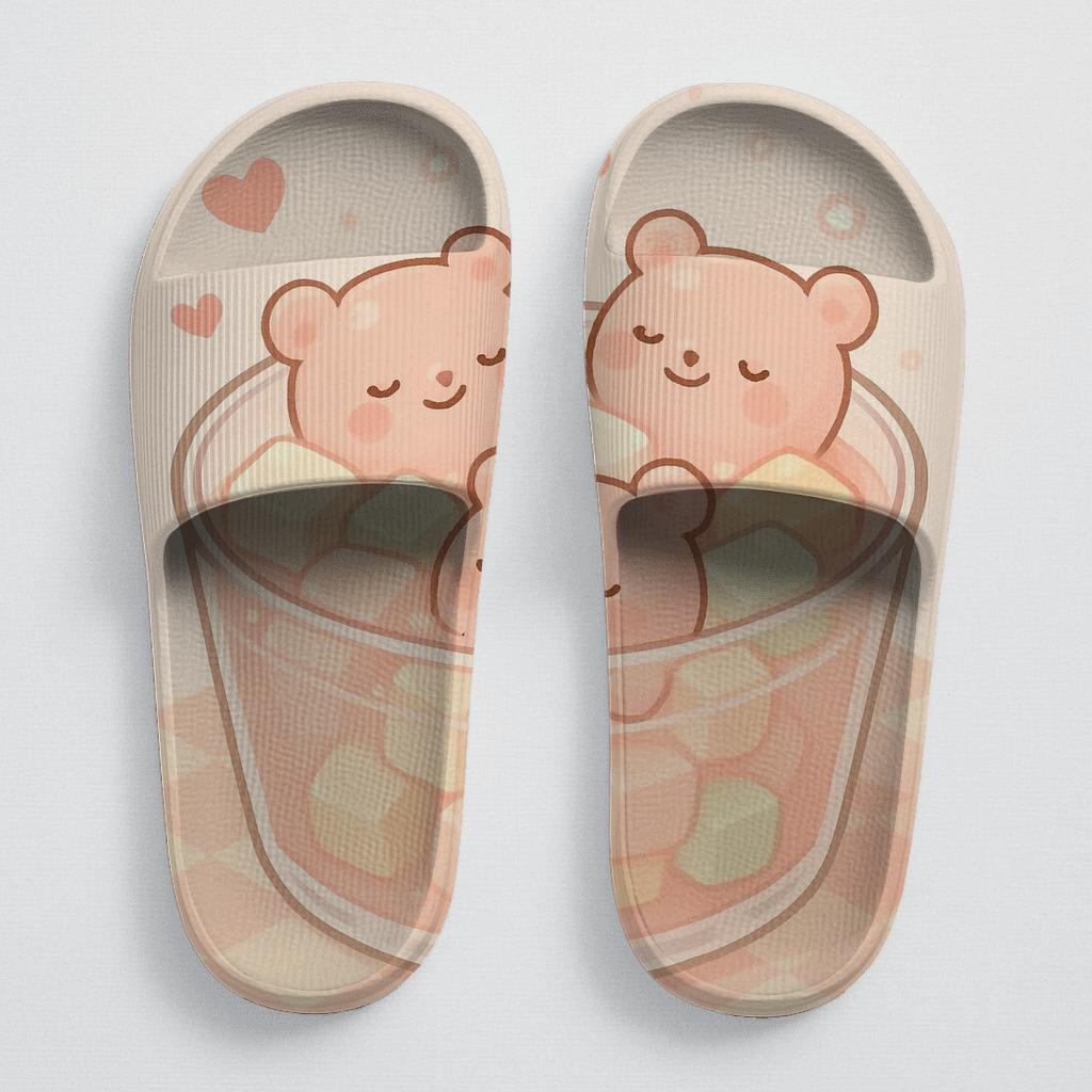 Sleepy Strawberry Milk Bears designer logo slides