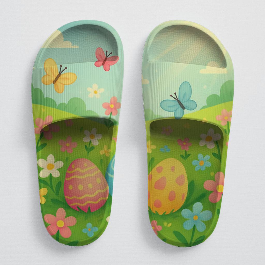 Spring Egg Meadow Dance comfortable casual slides