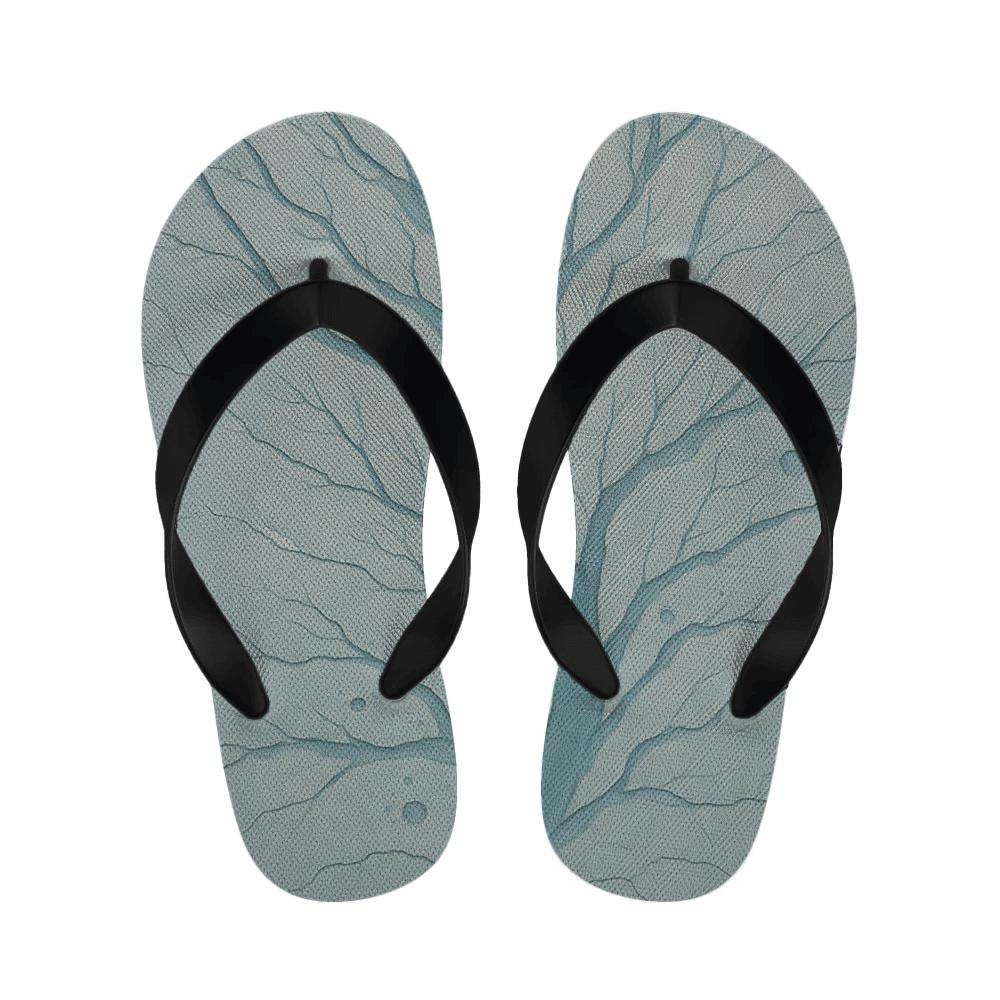 Fractured Current Lattice designer logo slippers