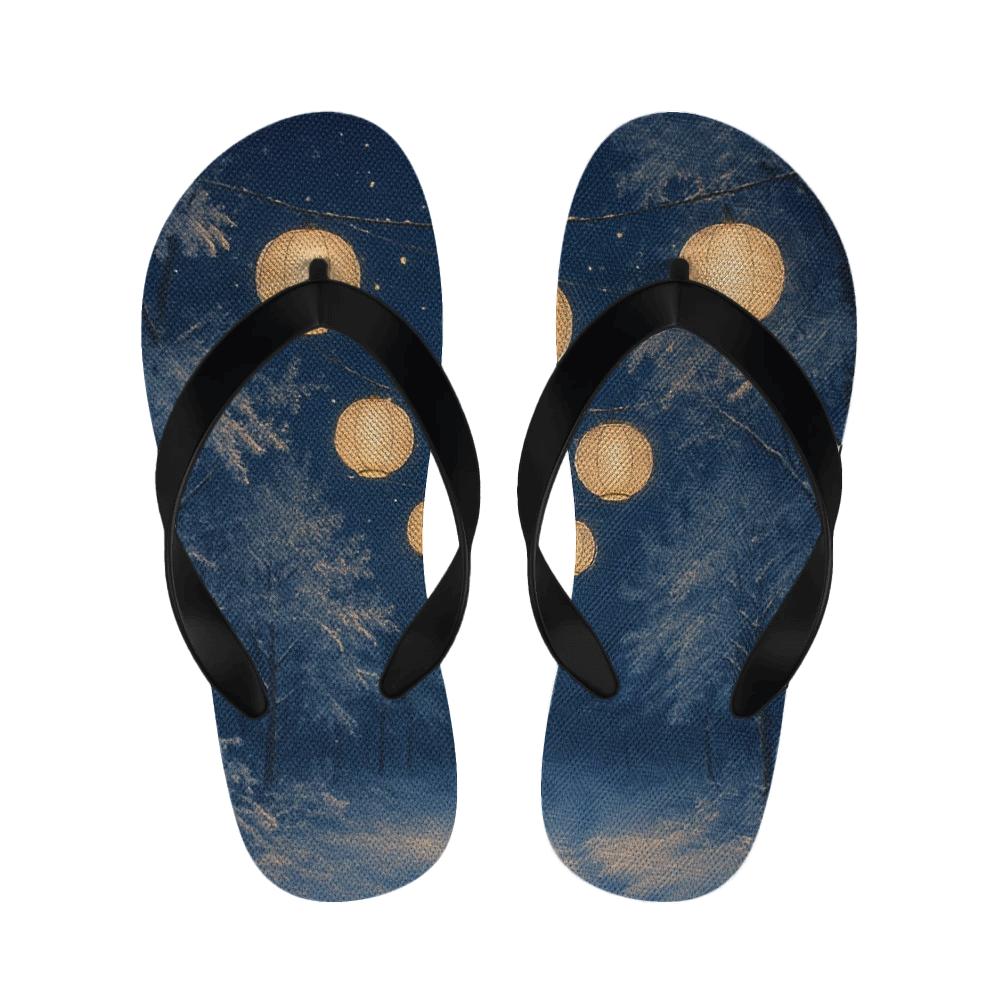 Winter Lantern Starlight unique printed slippers