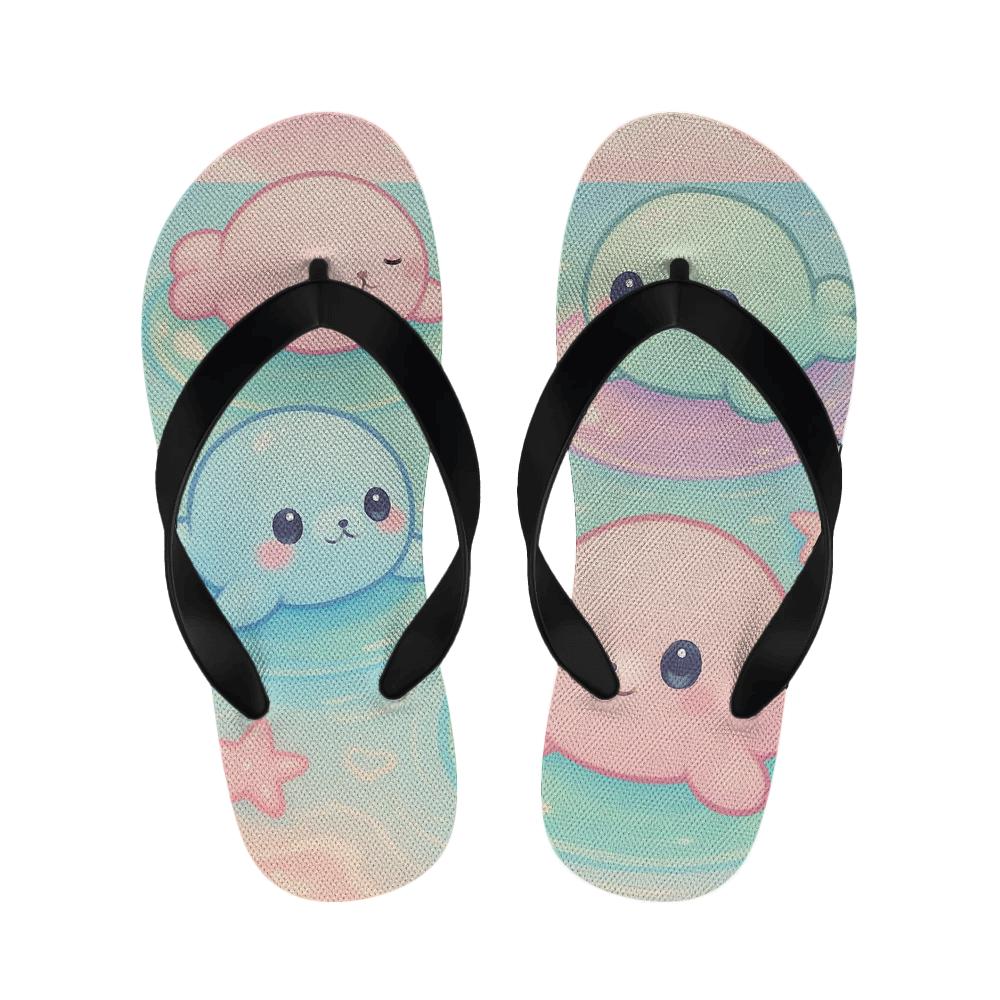 Cotton Candy Seal Float unique printed slippers