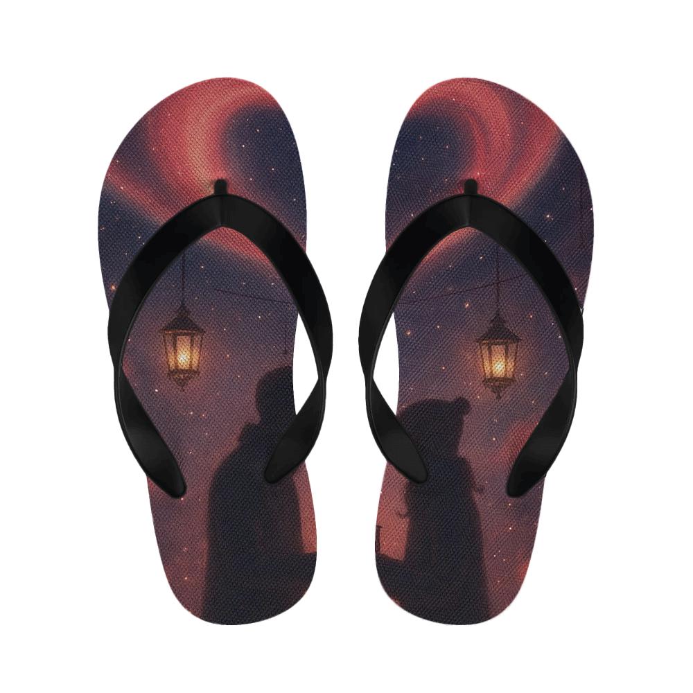 Valentine Aurora Heart Nebula stylish house slippers