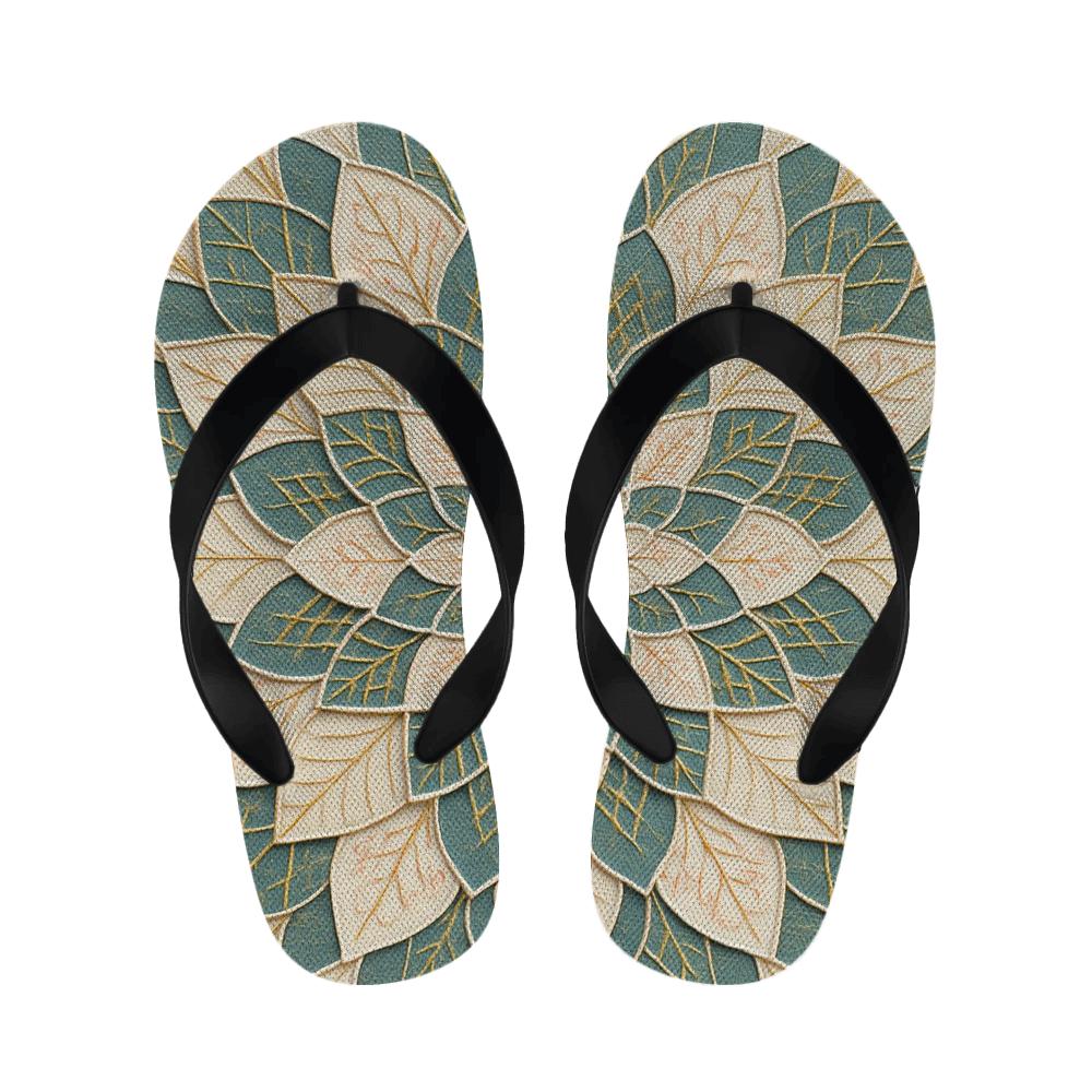 Camellia Fractal Medallion warm fleece slippers