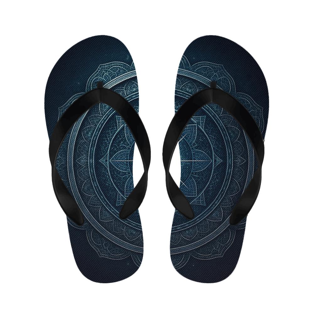 Prismatic Lattice Halo designer logo slippers