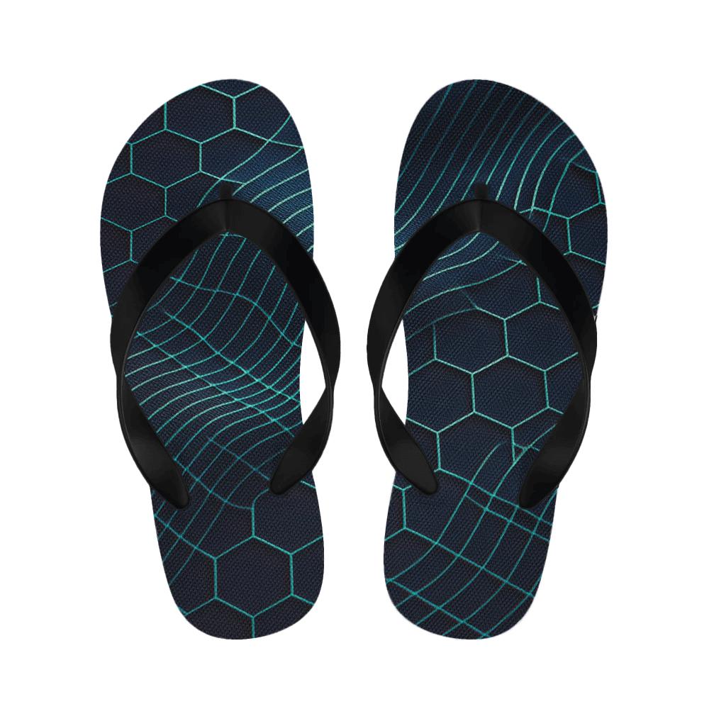 Moire Hex Weave Mirage personalized cozy slippers