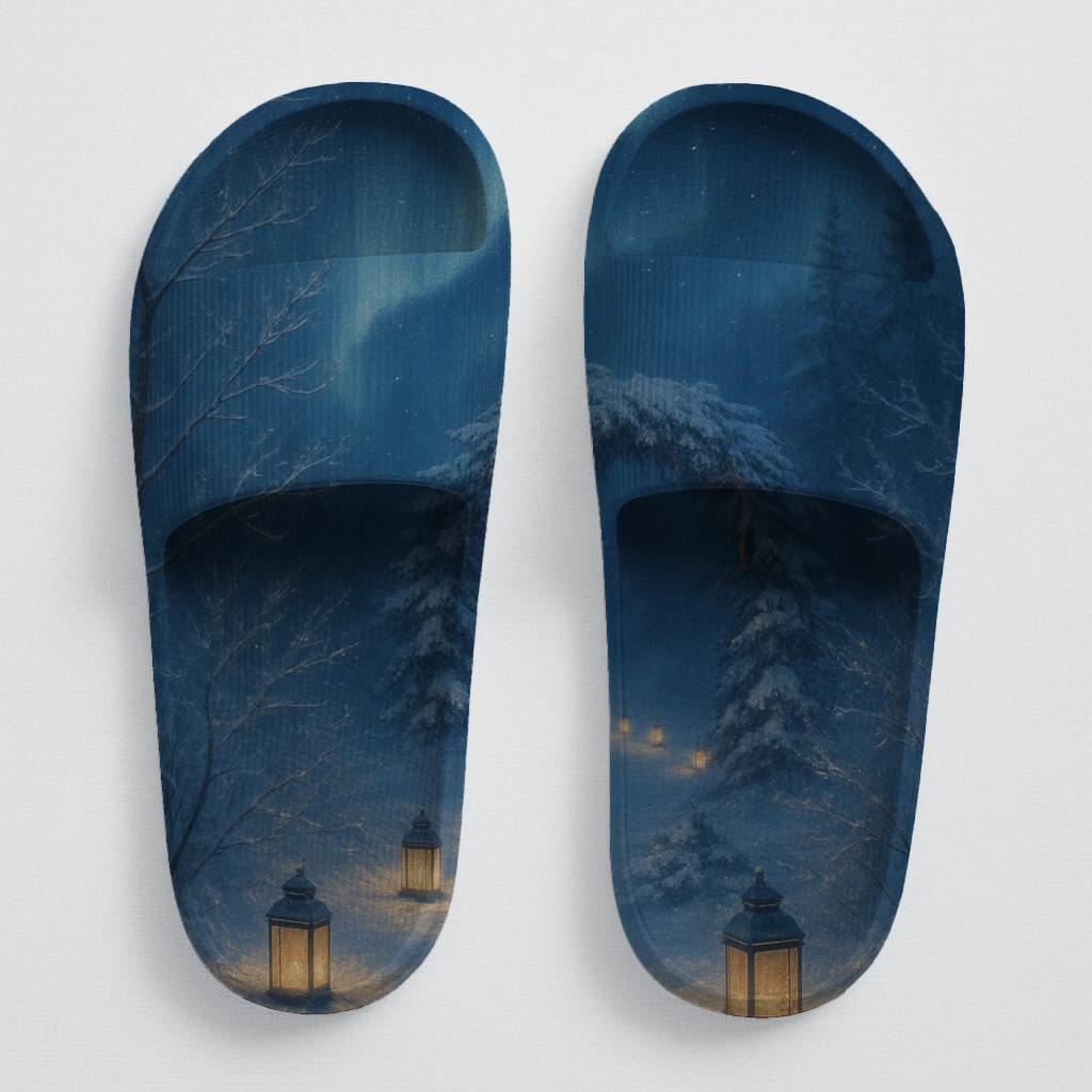 Winter Solstice Lantern Aurora unique printed slides