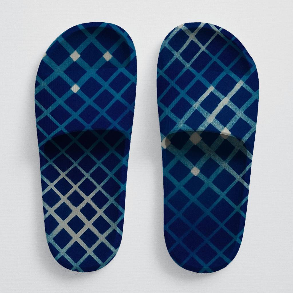 Moire Lattice Pulse Weave trendy summer slides